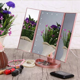 Tri-Fold LED Travel Mirror